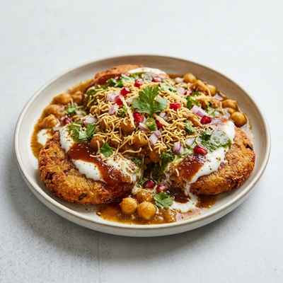 Cholay Aloo Tikki Chaat 
